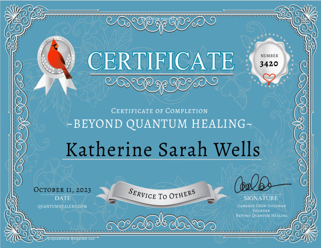 Beyond Quantum Healing Certification.